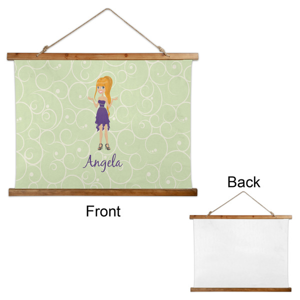 Custom Character (Woman) Wall Hanging Tapestry - Landscape - APPROVAL