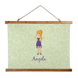 Custom Character (Woman) Wall Hanging Tapestry - Wide (Personalized)