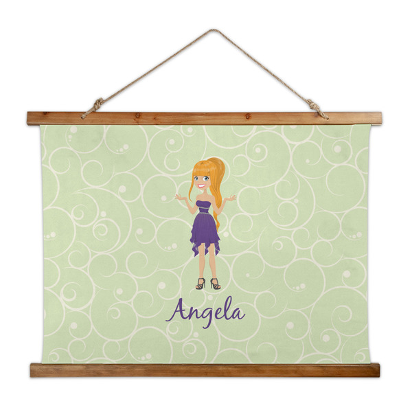 Custom Custom Character (Woman) Wall Hanging Tapestry - Wide (Personalized)