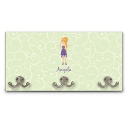 Custom Character (Woman) Wall Mounted Coat Rack (Personalized)