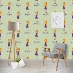 Custom Character (Woman) Wallpaper & Surface Covering (Peel & Stick - Repositionable)