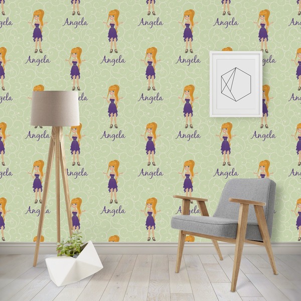 Custom Custom Character (Woman) Wallpaper & Surface Covering (Water Activated - Removable)