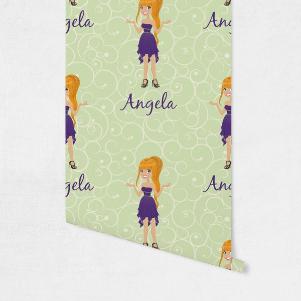 Custom Character (Woman) Wallpaper on Wall