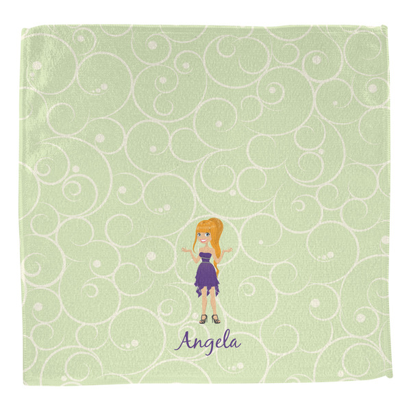 Custom Character (Woman) Washcloth - Front - No Soap