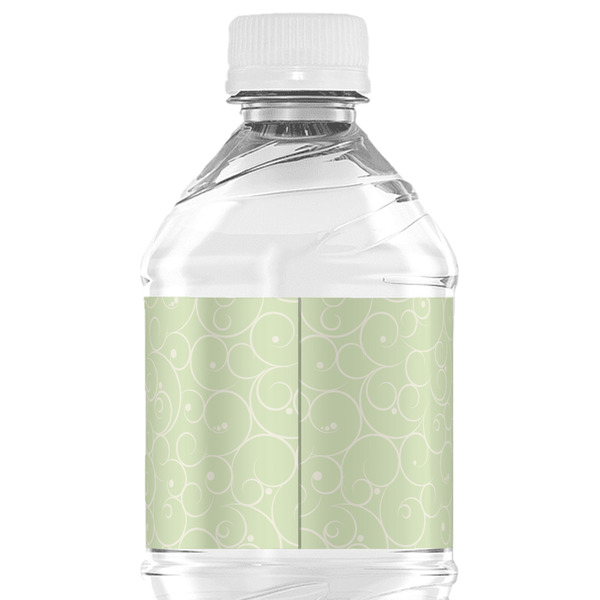 Custom Character (Woman) Water Bottle Label - Back View