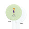 Custom Character (Woman) White Plastic 7" Stir Stick - Single Sided - Round - Front & Back
