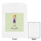 Custom Character (Woman) White Treat Bag - Front & Back View