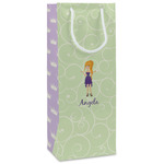 Custom Character (Woman) Wine Gift Bags (Personalized)