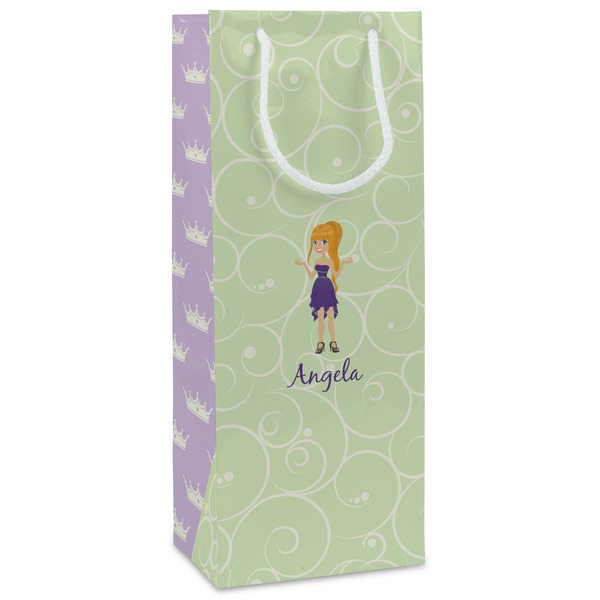 Custom Custom Character (Woman) Wine Gift Bags (Personalized)