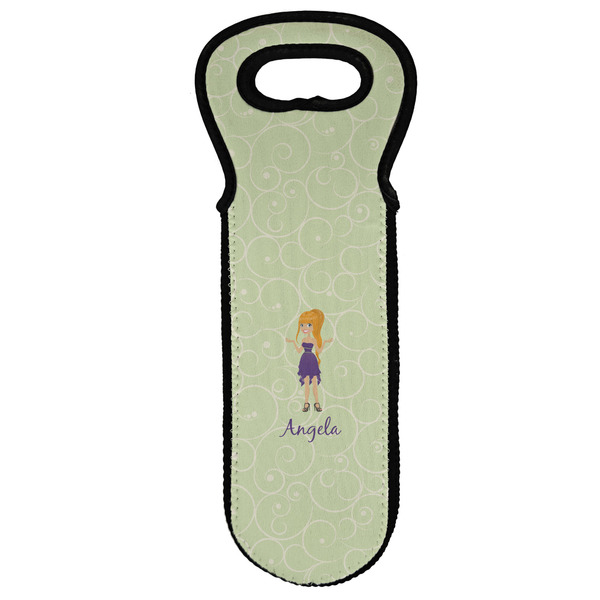 Custom Custom Character (Woman) Wine Tote Bag (Personalized)
