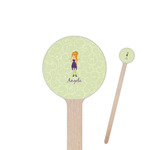 Custom Character (Woman) Round Wooden Stir Sticks (Personalized)