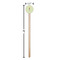 Custom Character (Woman) Wooden 6" Stir Stick - Round - Dimensions