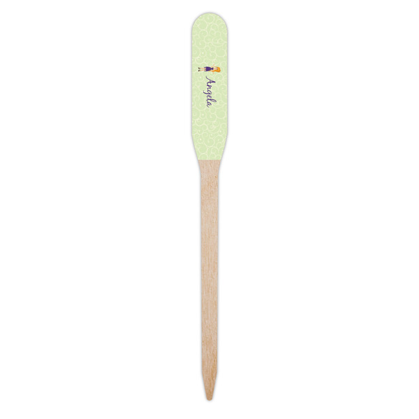 Custom Character (Woman) Wooden Food Pick - Paddle - Single Pick