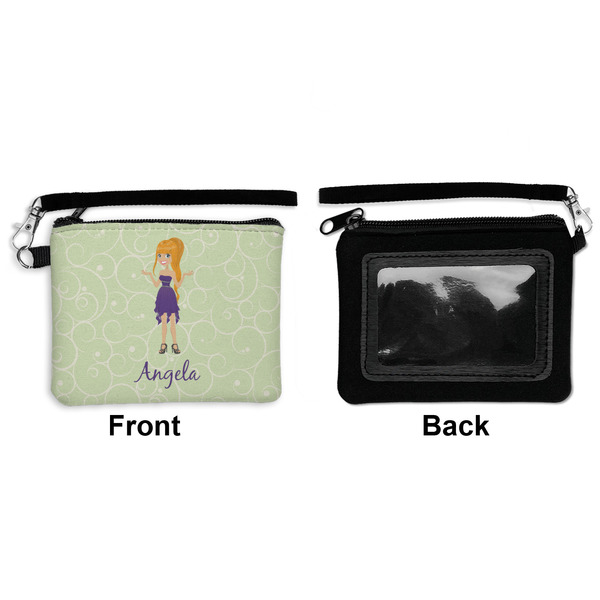 Custom Character (Woman) Wristlet ID Cases - Front & Back