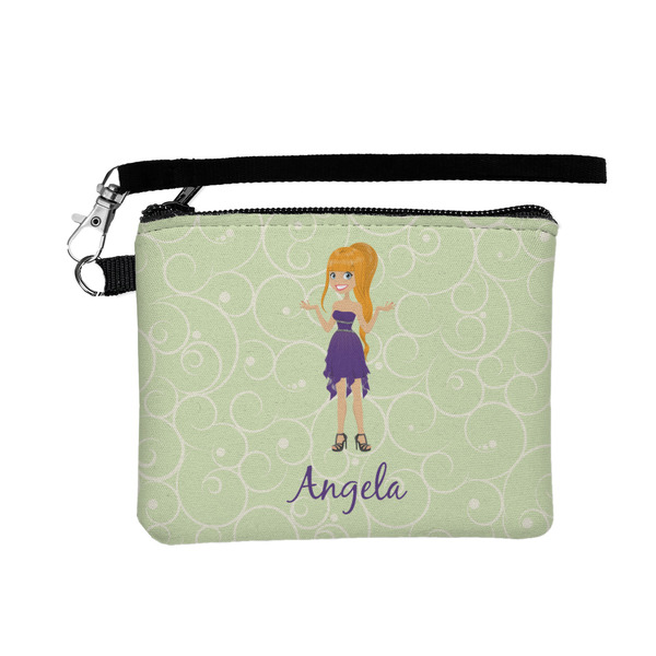 Custom Custom Character (Woman) Wristlet ID Case w/ Name or Text