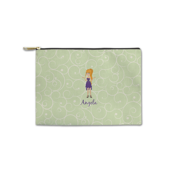 Custom Custom Character (Woman) Zipper Pouch - Small - 8.5"x6" (Personalized)