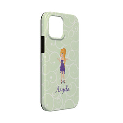 Custom Character (Woman) iPhone Case - Rubber Lined - iPhone 13 Mini (Personalized)
