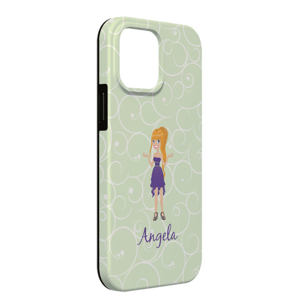 Custom Custom Character (Woman) iPhone Case - Rubber Lined - iPhone 13 Pro Max (Personalized)