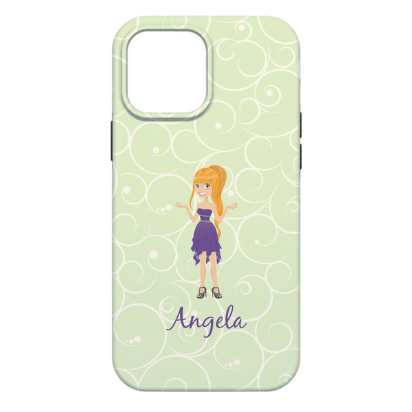 Custom Character (Woman) iPhone 13 Pro Max Tough Case - Back