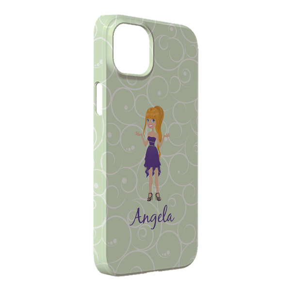 Custom Custom Character (Woman) iPhone Case - Plastic - iPhone 14 Plus (Personalized)