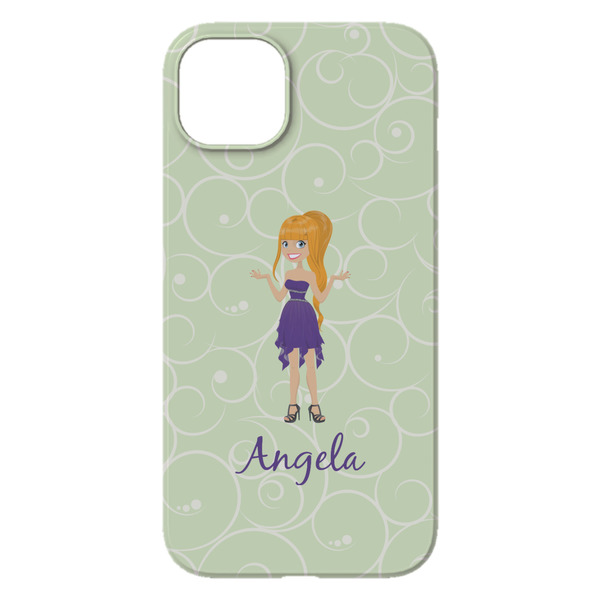 Custom Character (Woman) iPhone 14 Plus Case - Back