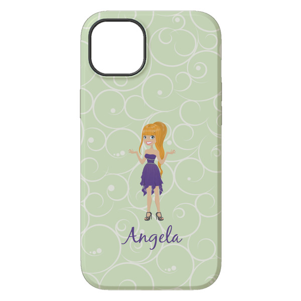 Custom Character (Woman) iPhone 14 Pro Max Tough Case - Back