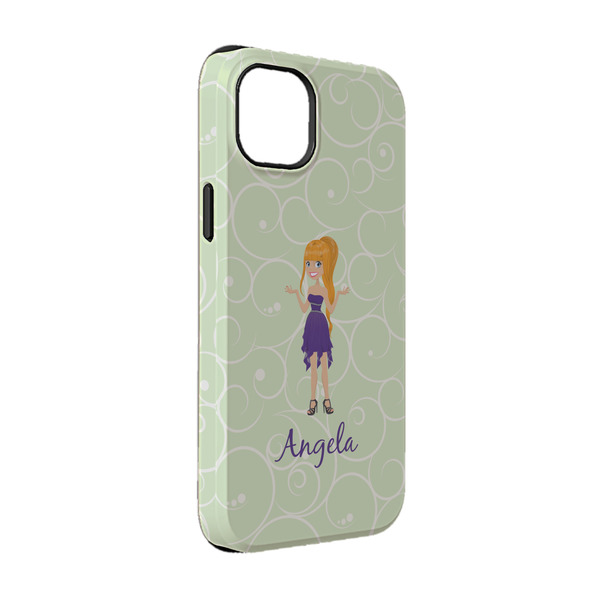 Custom Custom Character (Woman) iPhone Case - Rubber Lined - iPhone 14 (Personalized)