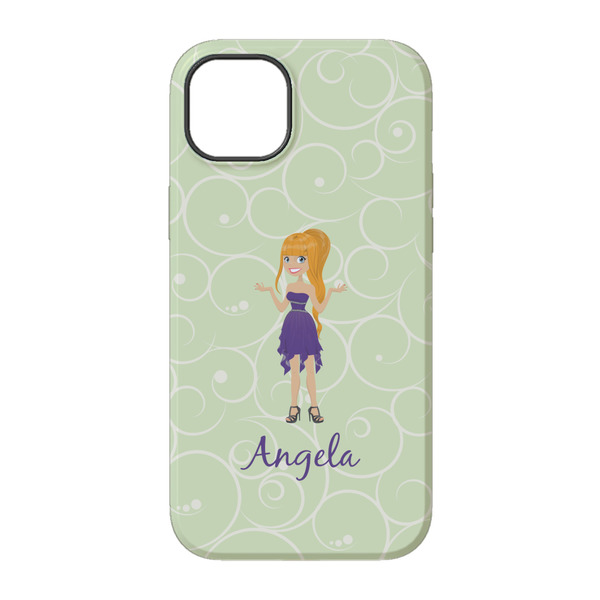 Custom Character (Woman) iPhone 14 Tough Case - Back
