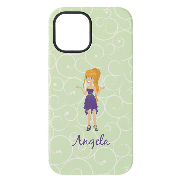 Custom Character (Woman) iPhone 15 Plus Tough Case - Back