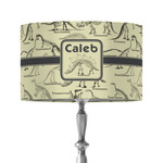 Dinosaur Skeletons 12" Drum Lamp Shade - Fabric (Personalized)
