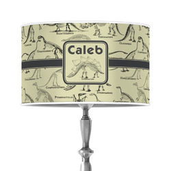 Dinosaur Skeletons 12" Drum Lamp Shade - Poly-film (Personalized)