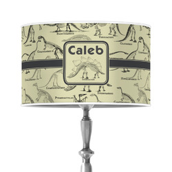 Dinosaur Skeletons 12" Drum Lamp Shade - Poly-film (Personalized)