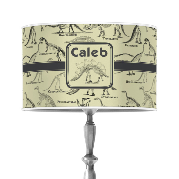 Custom Dinosaur Skeletons 12" Drum Lamp Shade - Poly-film (Personalized)