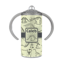 Dinosaur Skeletons 12 oz Stainless Steel Sippy Cup (Personalized)