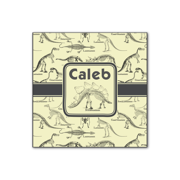 Custom Dinosaur Skeletons Wood Print - 12x12 (Personalized)