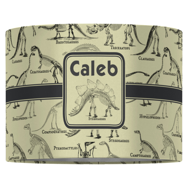 Dinosaur Skeletons 16" Drum Lampshade - FRONT (Fabric)