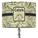 Dinosaur Skeletons 16" Drum Lamp Shade - Fabric (Personalized)