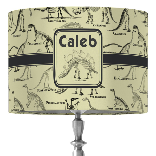 Custom Dinosaur Skeletons 16" Drum Lamp Shade - Fabric (Personalized)