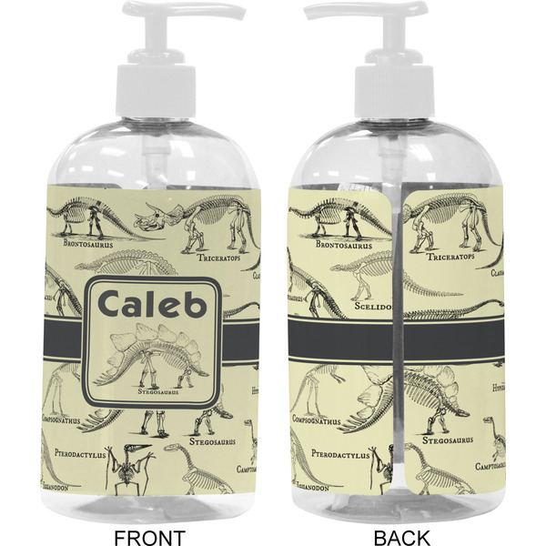 Dinosaur Skeletons 16 oz Plastic Liquid Dispenser- Approval- White