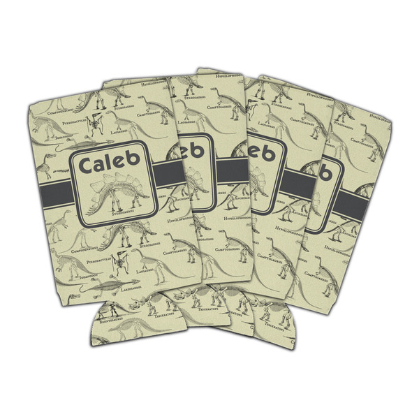 Custom Dinosaur Skeletons Can Cooler (16 oz) - Set of 4 (Personalized)