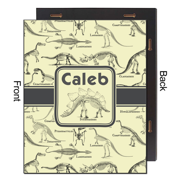 Dinosaur Skeletons 16x20 Wood Print - Front & Back View