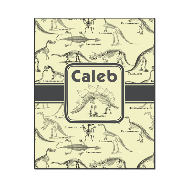 Custom Dinosaur Skeletons Wood Print - 16x20 (Personalized)