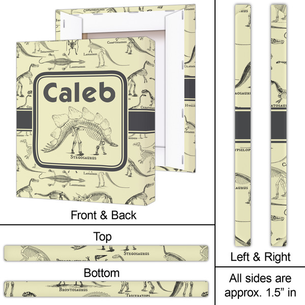 Dinosaur Skeletons 20x24 - Canvas Print - Approval