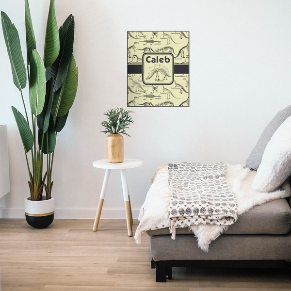 Dinosaur Skeletons 20x24 Wood Print - In Context