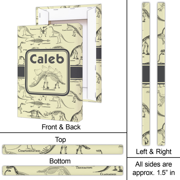 Dinosaur Skeletons 20x30 - Canvas Print - Approval