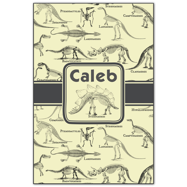 Custom Dinosaur Skeletons Wood Print - 20x30 (Personalized)