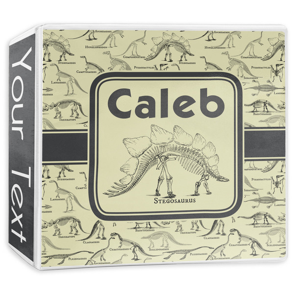 Custom Dinosaur Skeletons 3-Ring Binder - 3 inch (Personalized)