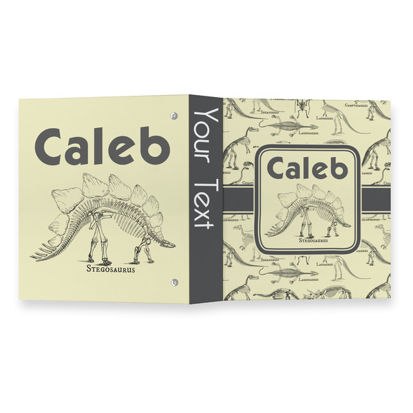 Dinosaur Skeletons 3 Ring Binders - Full Wrap - 1" - OPEN OUTSIDE