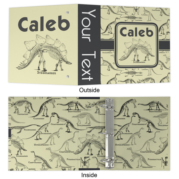 Dinosaur Skeletons 3 Ring Binders - Full Wrap - 2" - APPROVAL