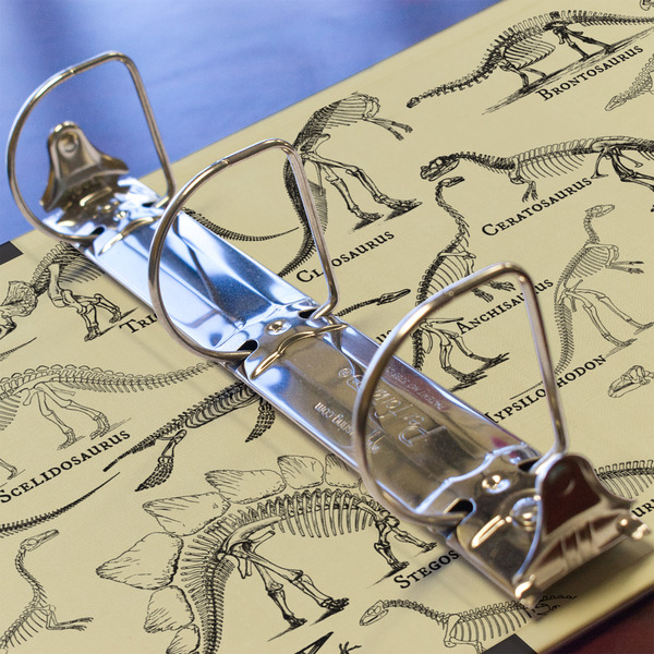 Dinosaur Skeletons 3 Ring Binders - Full Wrap - 2" - DETAIL